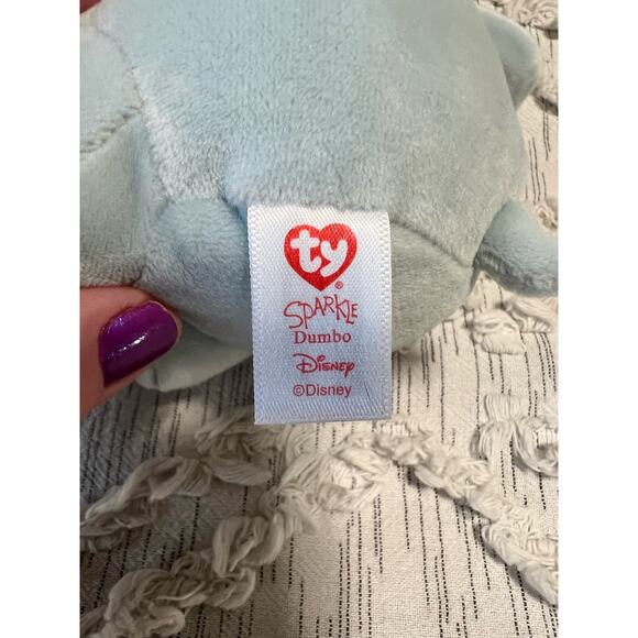 Ty Disney Sparkle Dumbo Bean Bag Plush Stuffed Animal - Picture 3 of 4